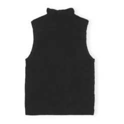 Ganni Alpaca And Merino Wool Vest | Black -Trend Luxer Sales Store unnamed file 1947