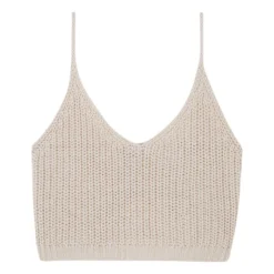 Recycled Cotton Knit Top | Natural