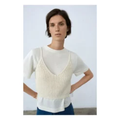 Recycled Cotton Knit Top | Natural -Trend Luxer Sales Store unnamed file 1957