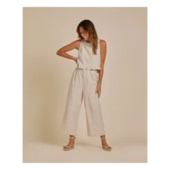 Striped Linen Top | Sand