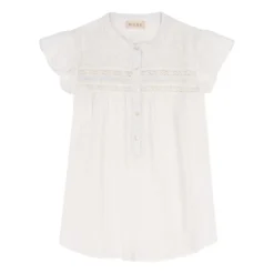 Tali Embroidered Top | White
