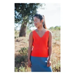 Organic Cotton Knit Top | Red -Trend Luxer Sales Store unnamed file 1999