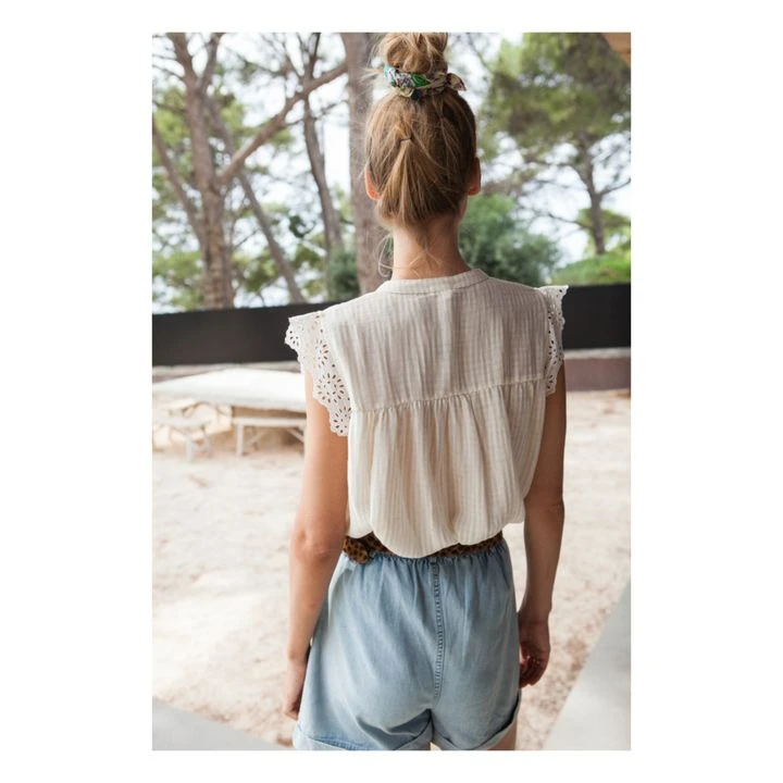 Olga Cotton Gauze Top - Women’s Collection | Cream 5 Olga Cotton Gauze Top - Women’s Collection | Cream - Image 5