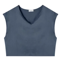 American Vintage Widland V-Neck Top | Midnight Blue