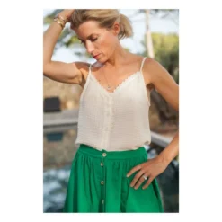 Astrée Cotton Gauze Top - Women’s Collection | White -Trend Luxer Sales Store unnamed file 2082