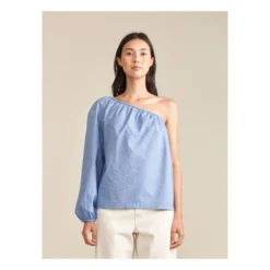 Bellerose Solo Organic Cotton Top - Women’s Collection | Blue -Trend Luxer Sales Store unnamed file 2143