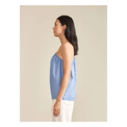 Bellerose Solo Organic Cotton Top - Women’s Collection | Blue -Trend Luxer Sales Store unnamed file 2144