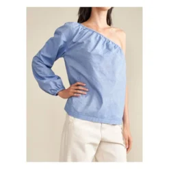Bellerose Solo Organic Cotton Top - Women’s Collection | Blue -Trend Luxer Sales Store unnamed file 2145