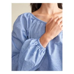 Bellerose Solo Organic Cotton Top - Women’s Collection | Blue -Trend Luxer Sales Store unnamed file 2146