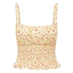 Cami Floret Top | Yellow