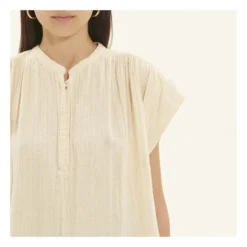 Simone Cotton Gauze Top | Ecru -Trend Luxer Sales Store unnamed file 2196