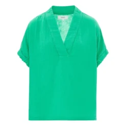 Avery Cotton Muslin Top | Jade Green