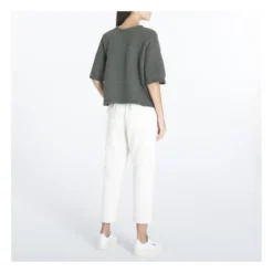 Masscob Cova Cotton And Linen Waffle Top | Dark Green -Trend Luxer Sales Store unnamed file 2224