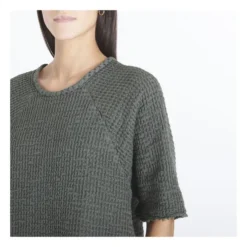 Masscob Cova Cotton And Linen Waffle Top | Dark Green -Trend Luxer Sales Store unnamed file 2225