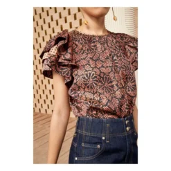 ULLA JOHNSON Josefine Top | Rosewood -Trend Luxer Sales Store unnamed file 2228