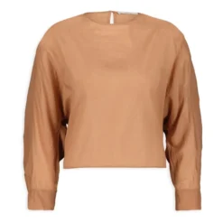 Caes Cotton Voile Top | Rust