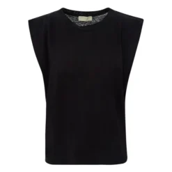 Momoni Enna Linen Top | Black