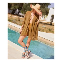 Momoni Divina Sparkly Ribbed Cardigan | Khaki -Trend Luxer Sales Store unnamed file 2261