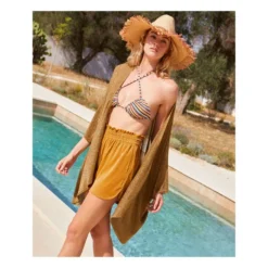 Momoni Divina Sparkly Ribbed Cardigan | Khaki -Trend Luxer Sales Store unnamed file 2262