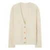 American Vintage East Alpaca Wool Cardigan | Heather White