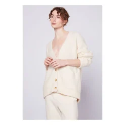 American Vintage East Alpaca Wool Cardigan | Heather White 8 American Vintage East Alpaca Wool Cardigan | Heather White -Trend Luxer Sales Store unnamed file 2275