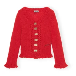 Ganni Cardigan Mohair | Red