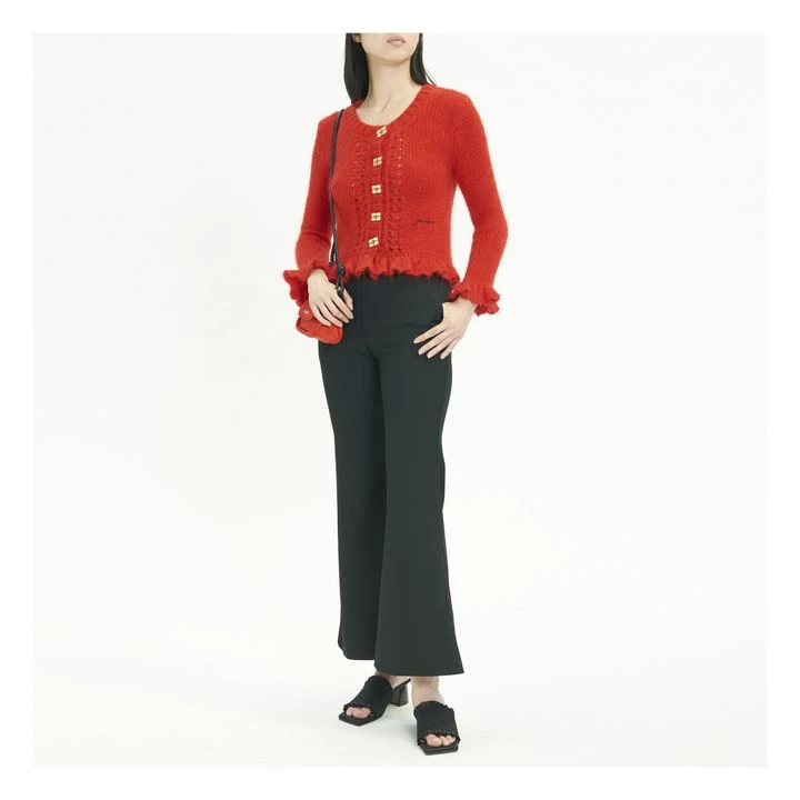 Ganni Cardigan Mohair | Red 2 Ganni Cardigan Mohair | Red - Image 2