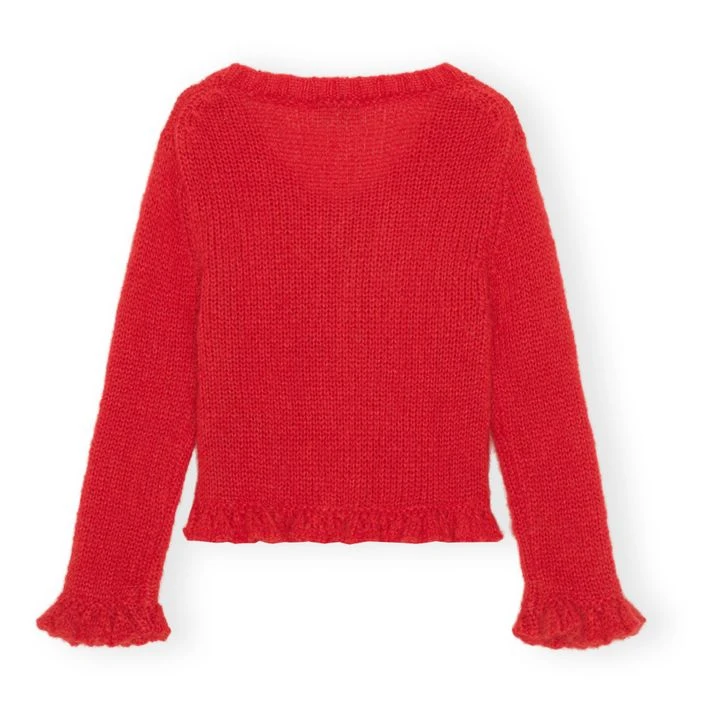Ganni Cardigan Mohair | Red 5 Ganni Cardigan Mohair | Red - Image 5