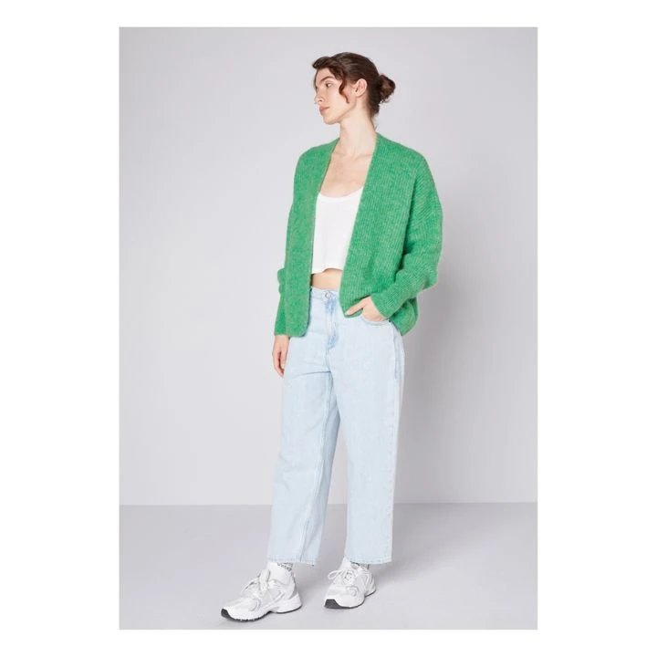 American Vintage East Alpaca Wool Shawl Collar Cardigan | Green 2 American Vintage East Alpaca Wool Shawl Collar Cardigan | Green - Image 2