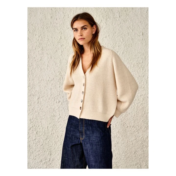 Bellerose Dosany Cardigan - Women’s Collection | Ecru 6 Bellerose Dosany Cardigan - Women’s Collection | Ecru - Image 6