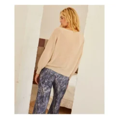 Momoni Cressida Metallic Ribbed Cardigan | Cream -Trend Luxer Sales Store unnamed file 2334