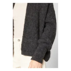 American Vintage East Shawl Collar Alpaca Wool Cardigan | Marled Charcoal Grey 8 American Vintage East Shawl Collar Alpaca Wool Cardigan | Marled Charcoal Grey -Trend Luxer Sales Store unnamed file 2342