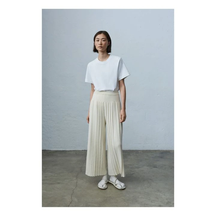 Cotton And Cashmere Pleated Trousers | Natural 2 Cotton And Cashmere Pleated Trousers | Natural - Image 2