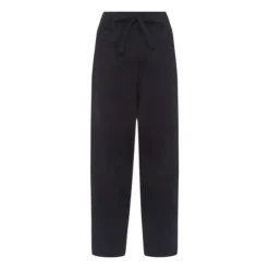 Pasha Linen And Cotton Pants | Black