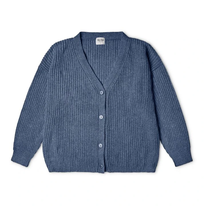 Organic Cotton Cardigan | Blue 1 Organic Cotton Cardigan | Blue