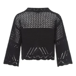 Crochet Knit Cardigan | Black -Trend Luxer Sales Store unnamed file 2392