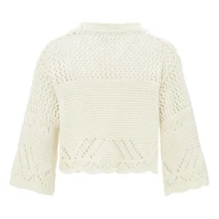 Crochet Knit Cardigan | Ecru -Trend Luxer Sales Store unnamed file 2401