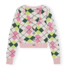 Ganni Cardigan Graphique Coton Bio | Red