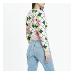 Ganni Cardigan Graphique Coton Bio | Red -Trend Luxer Sales Store unnamed file 2411