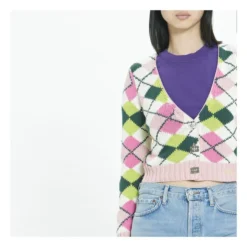 Ganni Cardigan Graphique Coton Bio | Red -Trend Luxer Sales Store unnamed file 2412