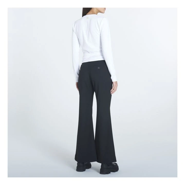 Ganni Ribbed Wrap Over Top | White 4 Ganni Ribbed Wrap Over Top | White - Image 4