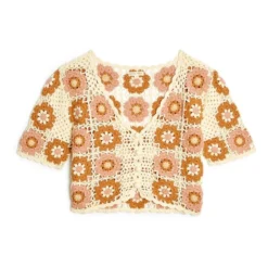 Louise Misha Mallaury Crochet Cardigan | Ecru