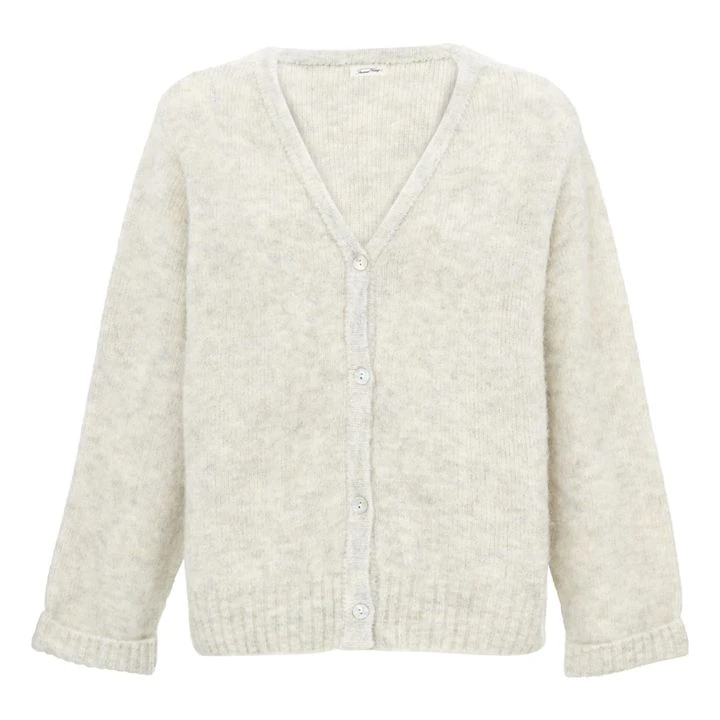 American Vintage East Mid-Length Button-Up Alpaca Wool Cardigan | Powder 1 American Vintage East Mid-Length Button-Up Alpaca Wool Cardigan | Powder
