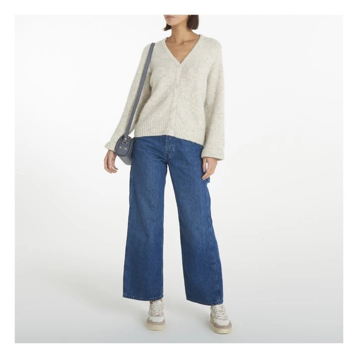 American Vintage East Mid-Length Button-Up Alpaca Wool Cardigan | Powder 2 American Vintage East Mid-Length Button-Up Alpaca Wool Cardigan | Powder - Image 2