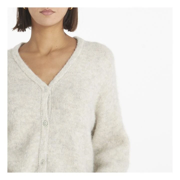 American Vintage East Mid-Length Button-Up Alpaca Wool Cardigan | Powder 4 American Vintage East Mid-Length Button-Up Alpaca Wool Cardigan | Powder - Image 4