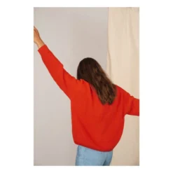 Organic Cotton Cardigan | Red -Trend Luxer Sales Store unnamed file 2480