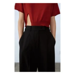 Woollen Masculine Tailored Trousers | Black -Trend Luxer Sales Store unnamed file 270
