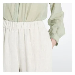 Stretchy Loose Peg Trousers | Ecru -Trend Luxer Sales Store unnamed file 280