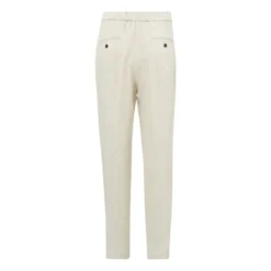 Stretchy Loose Peg Trousers | Ecru -Trend Luxer Sales Store unnamed file 282