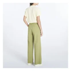 Cotton And Linen Straight-Leg Trousers | Olive Green -Trend Luxer Sales Store unnamed file 298